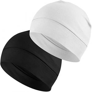 EINSKEY Bonnet de Nuit Homme Femme, 100% Coton L&eacute;ger Fin Skull Cap pour Sport, Chimio, Cancer, Sommeil, Casque Moto (YiPinGuan FR, neuf)