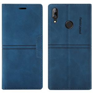 OKZone Coque Huawei Y6 2019/Honor 8A, Etui Huawei Y6 2019/Honor 8A [Magnétique] TPU Antichoc Housse Cuir Premium en Cuir PU [Fentes pour Cartes] [Etui à Rabat] [Pochette de Portefeuille] (Bleu) (OKZone Authorization Store, neuf)