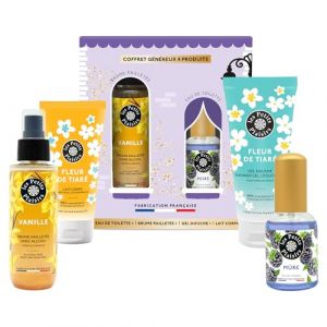 Coffret Cadeau Les Petits Plaisirs &ndash; Le Village des Senteurs M&ucirc;re &ndash; Eau de toilette 30ml, Brume paillet&eacute;e, Gel douche & Lait corps &ndash; Fabriqu&eacute; en France (Les Petits Plaisirs France, neuf)