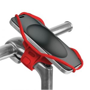 BONE Bike Tie 5 Pro, Support pour Montage sur Potence, Compatible avec Les Téléphones de 4,7 à 7,2 Pouces, Support de Téléphone Ultra-Léger pour Vélo et Moto, Conçu pour Vélo de Route, Rouge (Bone FR, neuf)