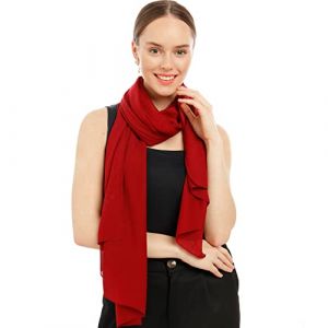 Echarpes Et Foulards Mousseline De Femme - Châle Écharpe Femme Bordeaux - Chale Echarpe Et Foulard Élégante Chiffon – Châle Hiver Facile d'Entretien - Grande Longue Etole Mariage Chaude (Bordeaux) (ShawlFactory, neuf)