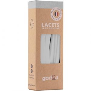 Gorilla - Lacets Elastiques Adultes et Enfants Plats et Larges - Gagnez du Temps, Adieu les N&oelig;uds Bonjour le Confort - Autobloquants Ultra R&eacute;sistants - 110 cm x 7 mm (Lacets Gorilla, neuf)