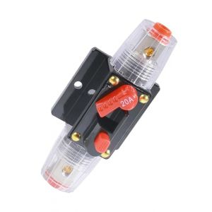 Flaconi Disjoncteur de Voiture,Disjoncteur 12v,Porte-Fusible de Voiture,Avec Interrupteur &agrave; R&eacute;armement Manuel des Fusibles,Convient R&eacute;initialiser les Commutateurs (20A) (shenhua auto, neuf)