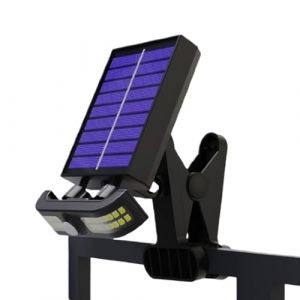 Lumieres Solaires De Gouttiere,Luminaire Solaire avec Pince | Éclairage à Détecteur de Mouvement pour Clôture Allée Piscine Balcon Terrasse Garage Pelouse Camping (tianduk, neuf)