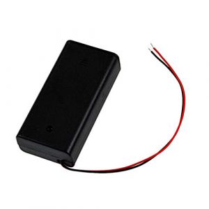 Support de Batterie Bo&icirc;tier de Rangement de Batterie en Plastique avec Couvercle du bo&icirc;tier Fils de l'interrupteur Marche/arr&ecirc;t pour Fils 1.5V 2 Piles AA (Porte-Piles 2AA) (szaerfa, neuf)