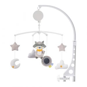 Mobile pour Lit de B&eacute;b&eacute; | Support Musical Universel Fille Gar&ccedil;on - Jouet Apaisant Animaux Sonore Maison Poussette (junsor, neuf)