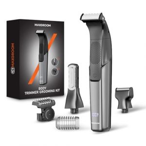 MAXGROOM Tondeuse Corps Homme 3-en-1, Tondeuse Intime Homme IPX6 &Eacute;tanche, Utilisation Humide et S&egrave;che Rasoir Electriques Hommes, pour Zones Intimes, Barbe et Poitrine, avec Peignes R&eacute;glables (Maxgroom-Direct-FR, neuf)