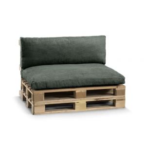 Gutekissen, Coussin pour canapé de Jardin, Coussin d'assise, Coussin pour Le Dos, rempli d'un Insert en granulés de pulirethane PWL (Set (Coussin d'assise 120x80 +Dossier 120x40), Vert) (FavreShop, neuf)