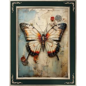 Kit de point de croix 11CT 3 brins – meme kit de démarrage de broderie pré - imprimée canevas kit complet adulte ou enfants pour les debutants - Les beaux papillons 33x45cm (Leihai Trade, neuf)
