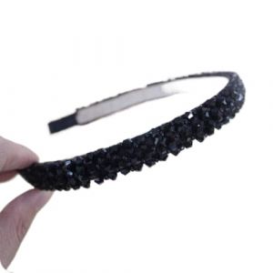 Bandeaux for femmes, accessoires for cheveux, cerceau &agrave; cheveux en cristal, f&eacute;e sauvage, super dame, strass, temp&eacute;rament, &eacute;pingle &agrave; cheveux, bandeau gris(Black) (SJVNGYEW, neuf)