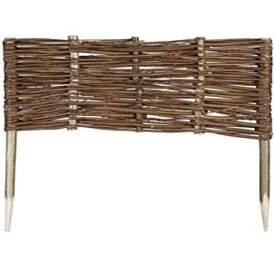 MC.Sammler Panneau en Saule tressé Palissades en Bois 16 Dimensions Hauteur: 20 cm Longueur: 60 cm clôture de Jardin 1 pièce (Globix24, neuf)