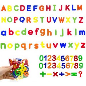Heyumybit Lettres Chiffres Magnétiques,79 Jouets Magnétiques Colorés,Aimants de Réfrigérateur,Alphabet,Chiffres,Aimants pour Enfants Orthographe Comptage Multicolore (Heyumybit, neuf)