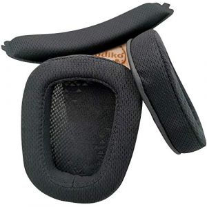 misodiko Coussinets et arceau de rechange pour casque de jeu Logitech G633 G933 G635 G935 G633S G933S (tissu en maille noire) (ChenDong QiaoQiao, neuf)