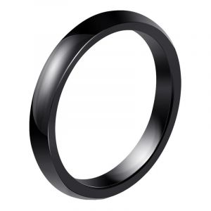 Joielavie Bague Anneau Céramique Noire Demi Jonc 3MM Alliance Fiançailles Mariage Couple Bijoux Homme Femme Taille 57 (Joielavie, neuf)