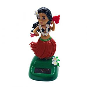 Uposao Hawaienne Voiture D&eacute;coration Figurine Solaire pour Tableau De Bord De Voiture Figurine Solaire Dansante Solaire Voiture Poup&eacute;e Jouet Bureau Fournitures Maison D&eacute;coration Int&eacute;rieure (Uposao, neuf)