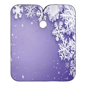 Cape De Cheveux Flocon De Neige D'Hiver Cape De Salon De Coiffure Anti Statique Anti-Taches Tablier De Barbier, Pour Adultes, Femme, Le Dyeing, 140x168cm (liuziyuan, neuf)