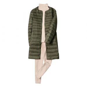 Doudoune Légère Femme Mi Longue Doudoune Legere Femme Veste Matelassée Femme Mi Saison Puffer Jacket Femme Blouson Matelassé Doudoune Duvet Ultralight Fine Cintrée Femme Quilted Jacket Femme Vert M (HAXNOHEY, neuf)