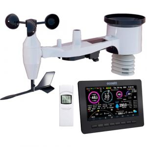 Ecowitt Station m&eacute;t&eacute;o sans fil Wi-Fi &ndash; pr&eacute;visions m&eacute;t&eacute;o num&eacute;riques avec &eacute;cran TFT de 7 pouces, pluviom&egrave;tre, an&eacute;mom&egrave;tre, alimentation solaire, passerelle pour Ecowitt Ecosystem HP2551 (ecowitt eu, neuf)