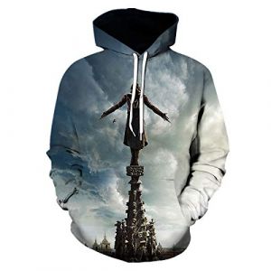 CHENMA Hommes Assassin's Creed Cosplay 3D Imprimer Pull Sweat à Capuche avec Poche Kangourou (CHENMA-EU, neuf)