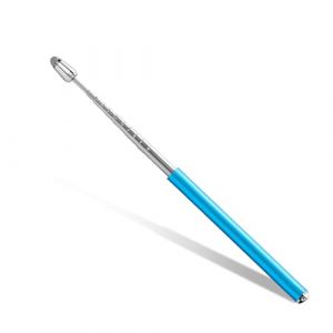 Stylo pointeur 2 en 1 et stylet pour écran tactile, stylo télescopique pour enseignement, présentations, conférences, fournitures scolaires et de bureau (bleu) (Spark EU, neuf)