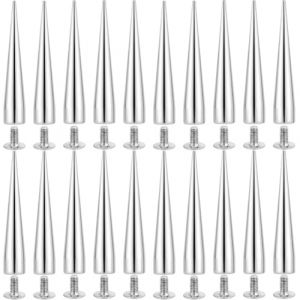 GORGECRAFT 30PCS Rivet C&ocirc;ne Punk 7 x 40 mm Cone Rivet Punk Argent&eacute; Spikes et Studs Bullet Grands Rivets M&eacute;tal Clous Rivets Spike Stud Pointe Rivet D&eacute;coratif pour Cuir Sac, Ceinture, Chaussures (GORGECRAFT FR, neuf)