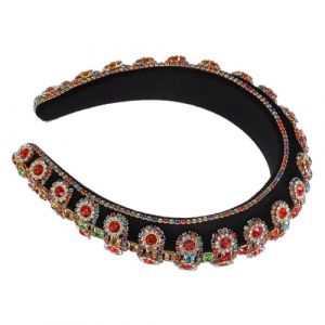 CLISPEED -T&ecirc;te Strass Cristaux Bijou Strass Mariage Bandeau Cheveux Rose Quinceanera Coiffe Mari&eacute;e Mariages Enfants Tendance Bandeau Mariage D&eacute;cor Paillettes Fille Perl&eacute; Tissu (Yeahzl, neuf)