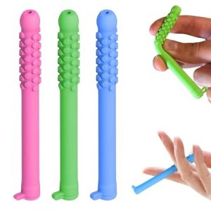 GMDP 3 Pièces Bâtonnets à mâcher en silicone,Le bâton d'haleine à l'huile essentielle à croquer,le reniflard à croquer avec l'huile essentielle pour l'aromathérapie（A） (SIMIVIS CARSON, neuf)