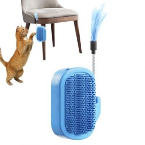 Arbre à chat d'angle - Griffoir d'angle | Auto-toilettage avec herbe à chat et brosse. Arbre à chat d'angle en sisal, brosse de massage et de toilettage pour animaux de compagnie. (kouyen, neuf)