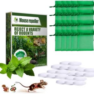 Anti Souris-Menthe Poivrée Repulsif,Pack de pilules de chasse de souris,100% Naturel et Non Toxique,Protection Maison Voiture Garage Grenier (junhuikuy, neuf)