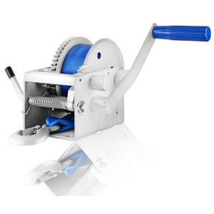 Husar Winch Treuil Manuel 2500 lbs 1133 kg, Sangle 10 mètres, fabriqué en acier inoxydable, frein à cliquet, simple effet, pour bateaux, remorques, industrie (HUSAR WINCH, neuf)