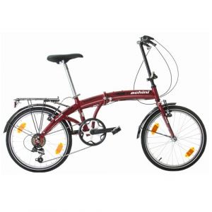 Multibrand Probike Vélo Pliant 20" 6 Vitesses, pour Homme et garçon, Garde-Boue, Convient aux Enfants de 155 cm à 185 cm (Rouge et Blanc Brillant) (Multibrand Distribution, neuf)