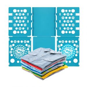 ZSMJAER Plieuse Linge, Planche &agrave; Plier Le Linge Pliage Vetement Chemise Pulls Tee-Shirt pour Adultes et Enfants, Planche a Plier Le Linge 58 x 68CM Bleu (KAT LKIU LTD, neuf)