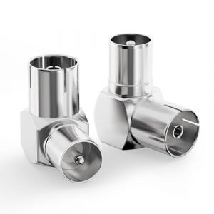 Bingfu Adaptateur Coud&eacute; Antenne 90 Prise M&acirc;le Vers Femelle en Angle Droit (IEC/PAL) Connecteur Coaxial RF Pour C&acirc;ble TV, TNT, DVB-T DVB-T2 HD, C&acirc;bles Coaxiaux Satellite, Pack de 2 (Bingfu-fr, neuf)