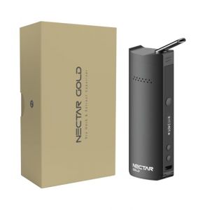 Nectar Gold Vaporisateur Herbe et Extraits | Garantie de 3 Ans | Batterie remplaçable pour 8 séances, flux d'air isolé, précision de température, accessoires inclus (True Bloom Produce, neuf)