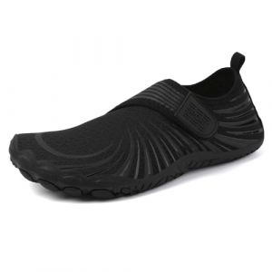 Chaussures Pieds Nus Homme Femm S&eacute;chage Rapide Chaussures Aquatiques Chaussures de Piscine Respirantes et L&eacute;g&egrave;res Antid&eacute;rapantes Chaussures Minimalistes Barefoot Shoes Unisexes,Noir,46 EU (AOBONE, neuf)