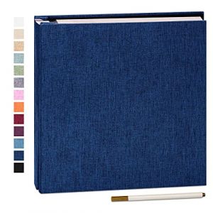 Yopih Album Photo Adh&eacute;sif avec 40 Pages 10X15 Lin en Tissu Couverture Scrapbooking DIY Photo Album Sauver B&eacute;b&eacute; Croissance Mariage Voyage Famille Cadeau (YCTX, neuf)