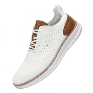 SVNKE Homme Ville Chaussure Business Chaussures à Lacets Comfort Respirant Affaires Léger Dressing Oxford pour Hommes Costume Mariage Blanc 43 (KRICELY FR, neuf)