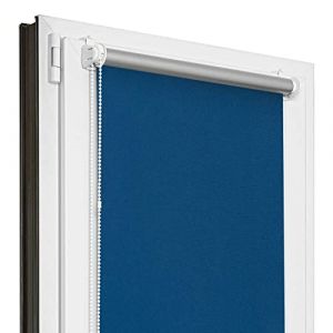Estika Store occultant Thermique sans percage - Bleu - 100 x 120 cm - Store Enrouleur sans percage, Stores intérieurs pour Porte ou Fenetre, Protection Thermique (Estika, neuf)