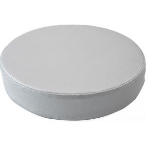 BLLMTEAR Coussin De Chaise Ronde Imperm&eacute;able/Galette De Chaise en Cuir PU,35/40/45/50cm Coussin De Si&egrave;ge De Voiture, for Int&eacute;rieur Et Ext&eacute;rieur, Jardin, Cuisine, Bureau(Light Gray,19.7x3in/50x8cm) (Achievements shop, neuf)
