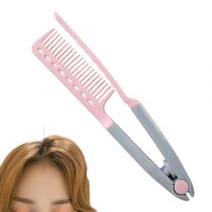 yybng Peigne Lisseur Pour Cheveux - Lisseur &Agrave; Forme V Pour Cheveux,Fer &Agrave; Lisser Avec Peigne | Pour Un Usage &Agrave; La Maison, En Voyage, Pour Les Sorties, &Agrave; L'h&ocirc;tel Et Pour Les (huaqklm, neuf)