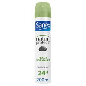 SANEX - Spray D&eacute;odorant Natur Protect Peaux Normales - D&eacute;odorant pour Homme et Femme &agrave; la Pierre d'Alun - Efficacit&eacute; 24 h - Sans Alcool, Sans Colorants - 200 ml (Nikilko2017, neuf)