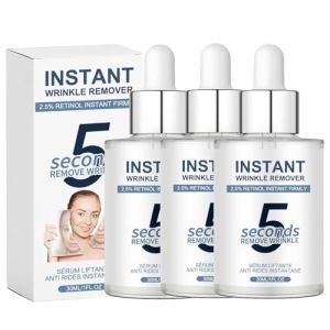 S&eacute;rum Anti-Rides 5 Secondes,Wrinkle Power,Serum Combleur De Rid&eacute;s Immediat,S&eacute;rum Anti-Rides Instantan&eacute;e,Liftante Anti Rid&eacute;s Instantan&eacute;,Filling Effet Imm&eacute;diat,Serum Hydratante Visage Homme Femme (3pc) (BaiYuZ, neuf)