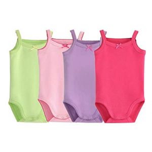 Body sans manches &agrave; bretelles spaghetti pour b&eacute;b&eacute; fille en coton une pi&egrave;ce, Violet/rouge/vert/rose, 18-24 Months (ClassicMaternity, neuf)