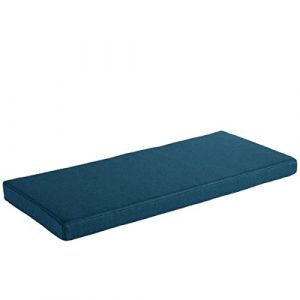 AFEBOO Coussin de banc 2/3 places - Idéal pour banc de jardin ou balancelle - Doux lavable antidérapant - Pour terrasse, cuisine, salle à manger (bleu marine, 160 x 40 x 5 cm) (JKKLMM, neuf)