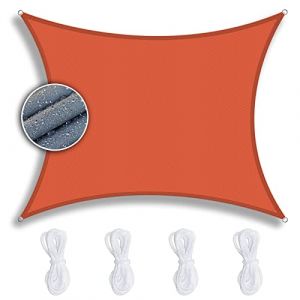 ZQXFZ Voile d Ombrage Rectangulaire 3x6m Orange， Toile d'Ombrage résistant à l'eau 90% de Protection UV Respirante, Toile Ombrage pour Pelouse Balcon Plage (Magasin De Tissus ColoréS, neuf)