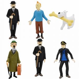 Tintin Mini Figurines, Ornements De Dessins Animés, Décoration De Gâteau, Tintin Cupcake Figurine Dessin Animé Figurin Jouet Figurine Anniversaire,Nouvelle Collection,6 Pièces (REFLECT MINGXING LTD, neuf)