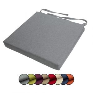 chilly pilley Coussin De Chaise Coussin Assise Housse Amovible avec Zip Ensemble De Coussin De Jardin (45x45x5, Argent) (chillypilley, neuf)