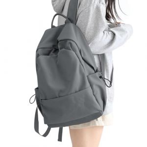 HYC00 Sac à Dos Scolaire College Cartables Fille Garçons Sac d'école pour 15.6 Pouce Laptop Sac à Dos College Imperméable Sac Ecole Adolescent Casual Daypacks pour Scolaire Voyage Travail,Gris (SUNMOP, neuf)