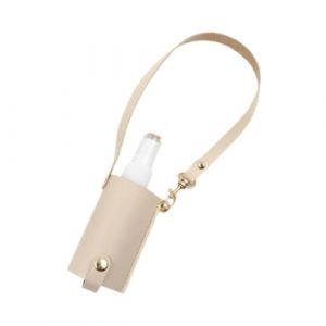 Sharplace Mini bouteille vide de voyage avec porte-clés en cuir PU, support de sac pour vaporisateur pour la maison, les voyages, le bureau, Beige (RT Technology, neuf)
