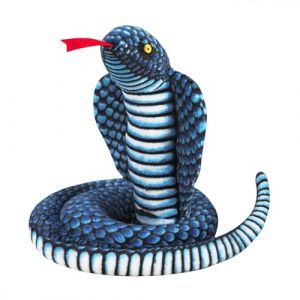 Serpent en Peluche Géant 110 cm 200 cm Faux Serpent Boa Jouet Doux et Moelleux Idée Cadeau pour Enfants et Adultes (Bleu, 110 cm) (Afinder, neuf)